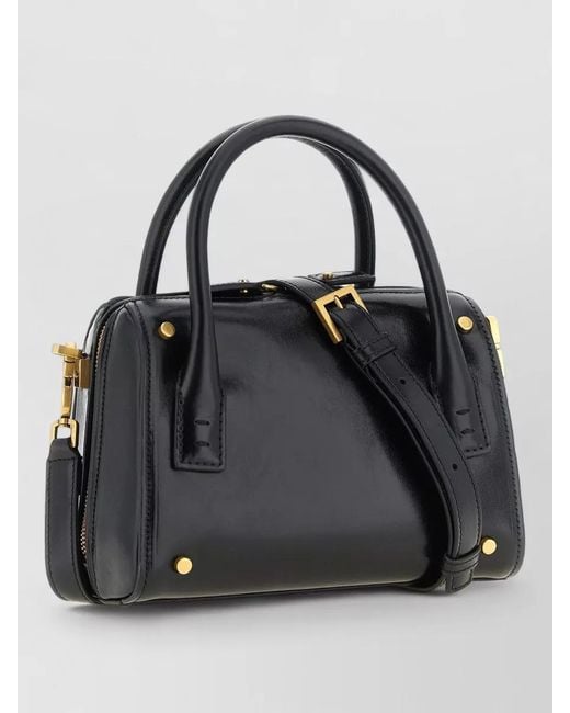 Versace Black Small Top Handle Handbag Dual Handles