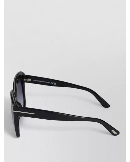 Tom Ford Black Sunglasses Cat Eye Oversized Gradient Lenses
