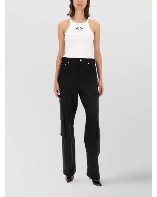 Moschino Black Cargo Trousers