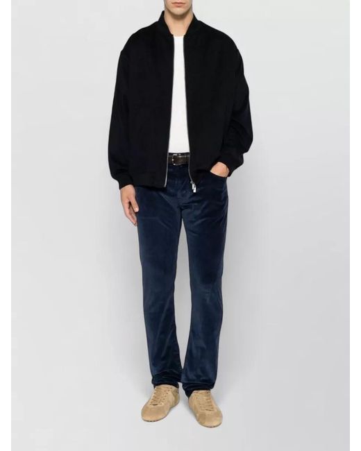 Jacob Cohen Blue Mid Rise Regular Fit Corduroy Jeans for men