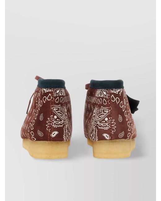Clarks Brown Leather Paisley Boots for men