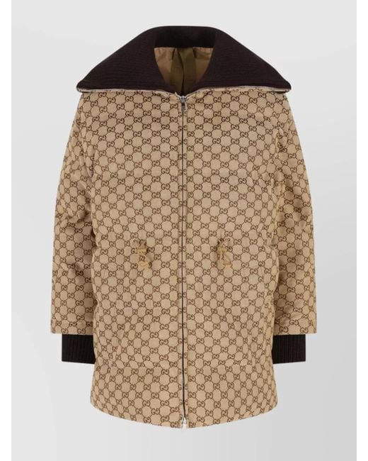 Gucci Natural Gg Allover Long Bomber