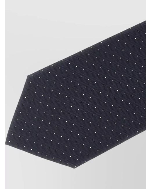 Brioni Blue Silk Micro Polka Dot Tie for men
