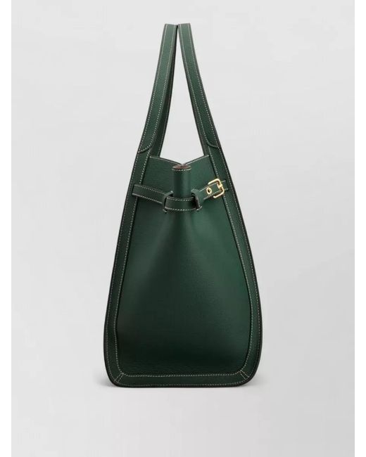 Tod's Green Medium Leather Tote Bag