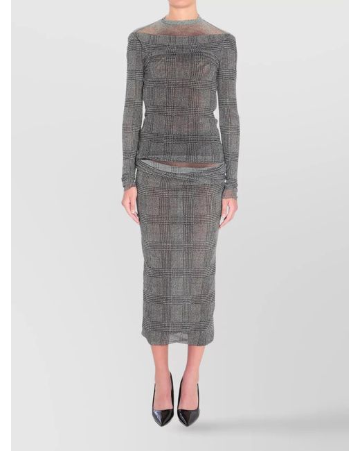 Jean Paul Gaultier Gray Body Shadow And Prince Of Wales Top