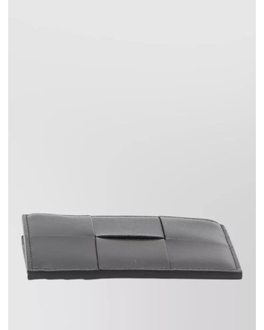 Bottega Veneta Black Cassette Zip Leather Card Holder for men