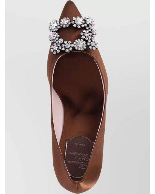 Roger Vivier Brown High Heel Pumps Pointed Toe Stiletto