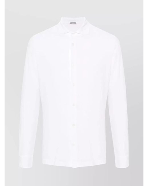 Zanone White Cotton Polo Shirt for men