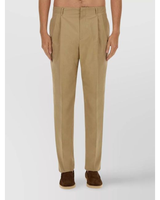 Lardini White Regular-Fit Straight-Leg Trousers for men