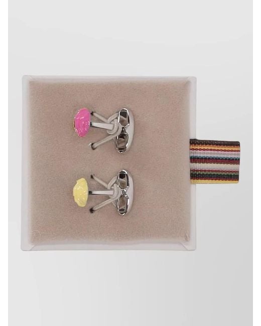 Paul Smith Pink Cufflinks Ice Cream Cone Motif for men