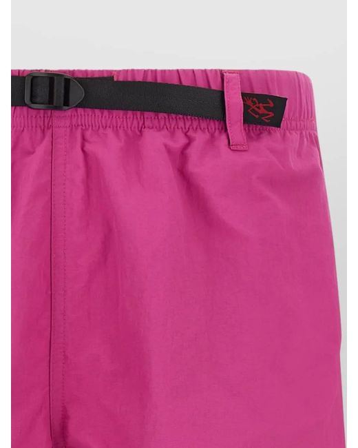 Gramicci Pink Bermuda Shorts Featuring Zip Pocket for men