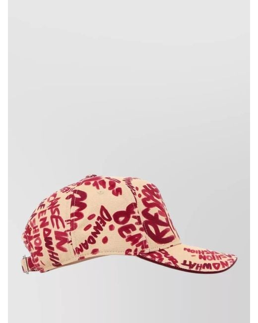 DSquared² Red Rebel Hibiscus Denim Baseball Cap Print