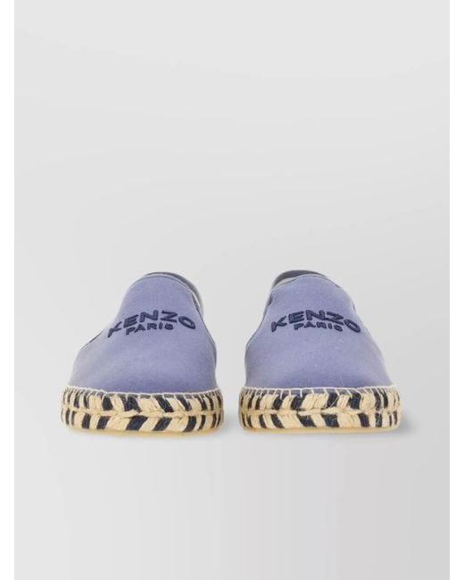 KENZO Blue Logo-Print Espadrilles for men
