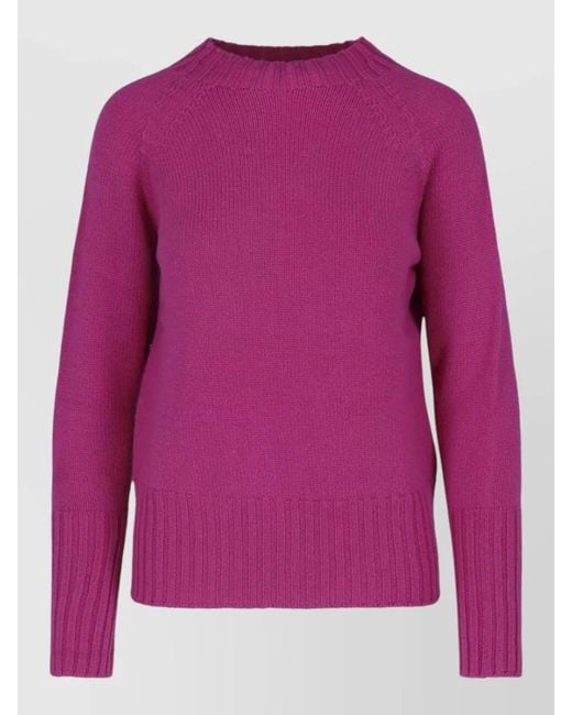 Drumohr Pink Crew Neck Long Sleeve Casual Knit Top