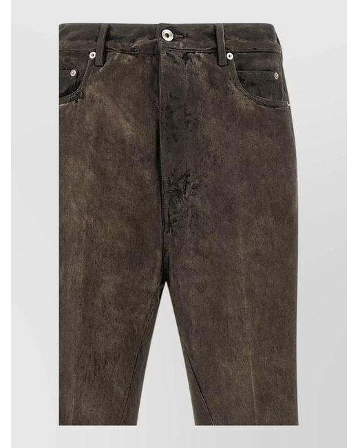 Rick Owens Gray Bolan Bootcut Denim Jeans Five Pocket for men