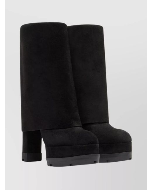 Casadei Black Leather Ankle Boots