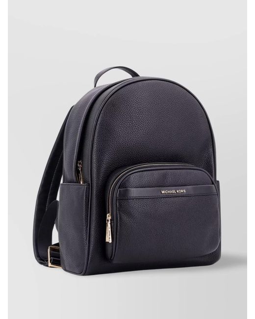 Michael Kors Blue Grainy Leather Backpack Adjustable Straps