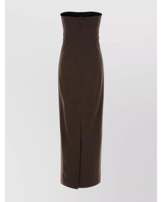Loulou de Saison Brown Virgin Wool Maxi Dress