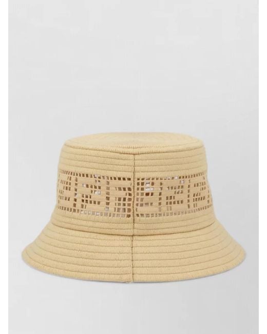 Fendi Natural Raffia Bucket Hat