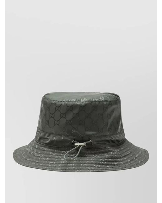 Gucci Green Hat Adjustable Drawstring Detail Casual Style