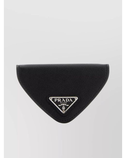Prada Black Leather Coin Purse for men