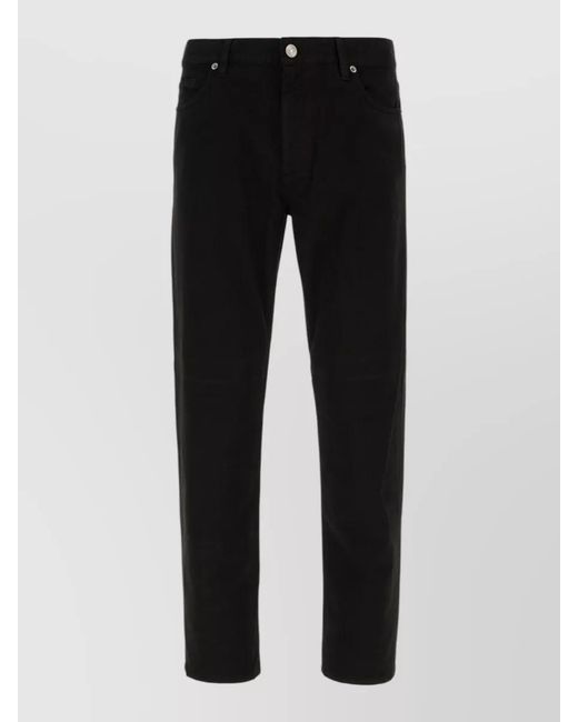 Zegna Black Denim Straight-Leg Jeans for men