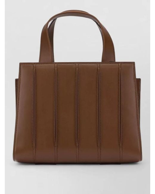 Max Mara Brown Whitney 5 Small Tote Shoulder Handbag