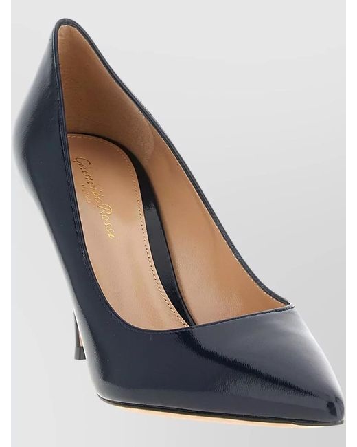 Gianvito Rossi Blue Lamb Leather Pumps