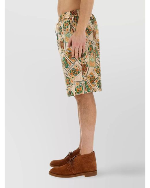 Drole de Monsieur Natural Printed Chino Shorts for men