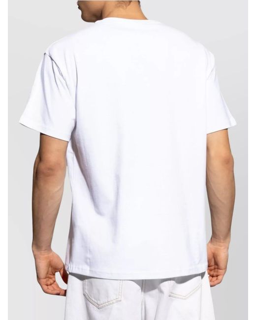 Givenchy White Cotton Logo-Embroidered Regular-Fit T-Shirt for men