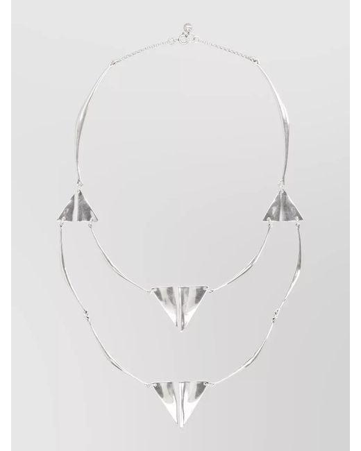 Isabel Marant White Graphic Multi Strand Necklace