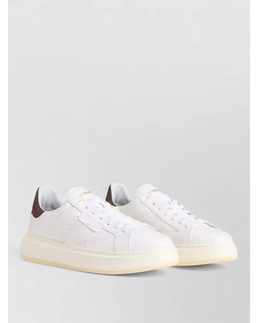 Woolrich White Calf Leather Low-Top Sneakers for men