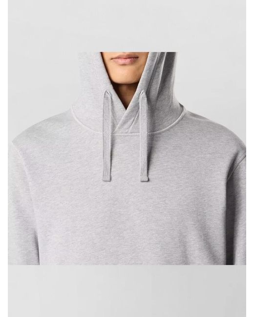 Stone Island White Cotton Hooded Sweatshirt for men