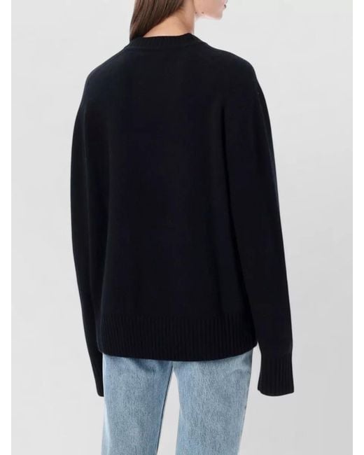 Extreme Cashmere Black Ordinary Crewneck Sweater Medium Weight
