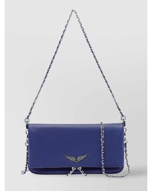Zadig & Voltaire Blue Rock Crossbody Bag Chain Strap