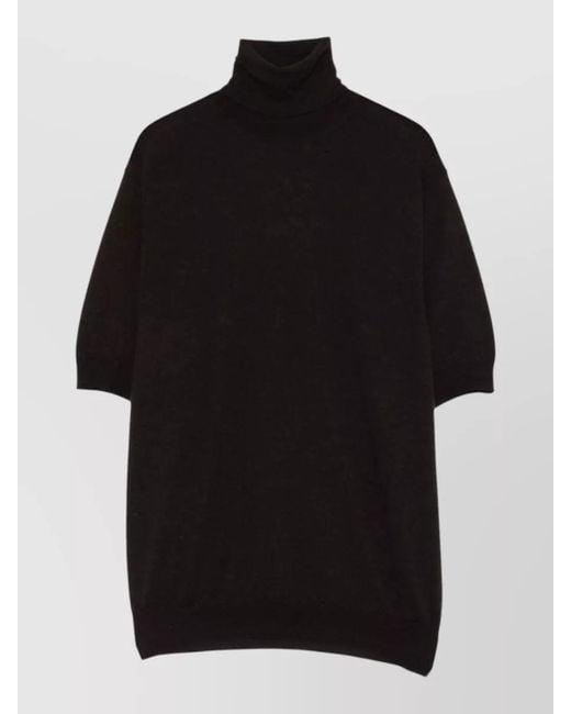Prada Black Silk Crewneck T-Shirt