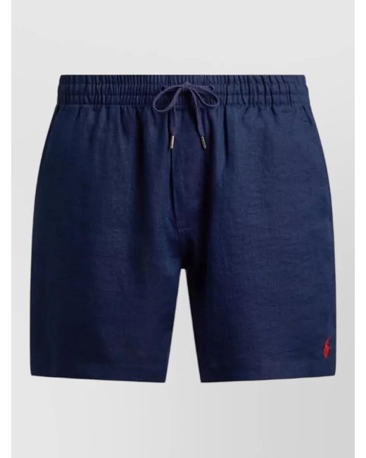 Polo Ralph Lauren Blue Linen Swim Shorts for men