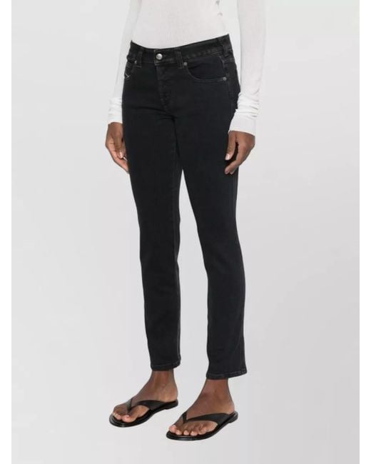 DIESEL Black Straight-Leg Denim Jeans