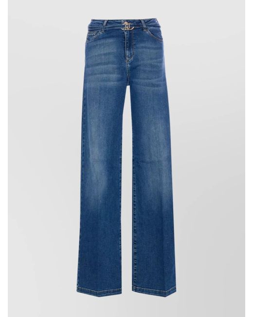 Liu Jo Blue Flared High Waist Denim Jeans Trousers