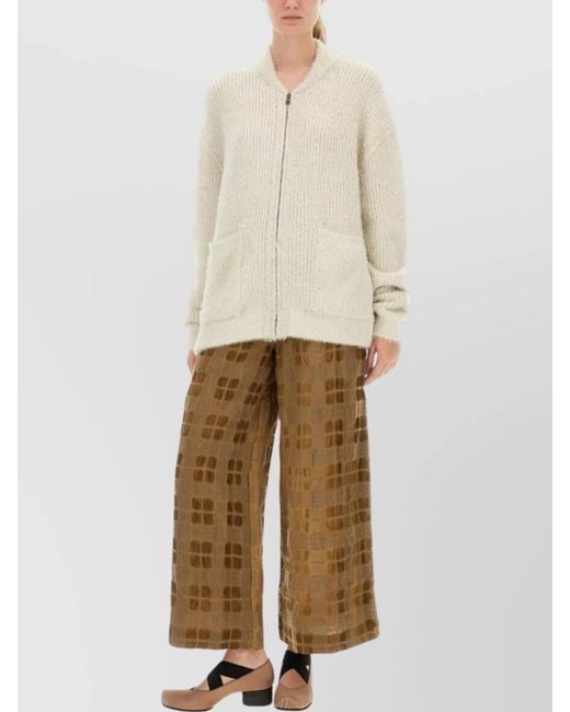 Uma Wang Natural Alpaca Wool Blend Cardigan