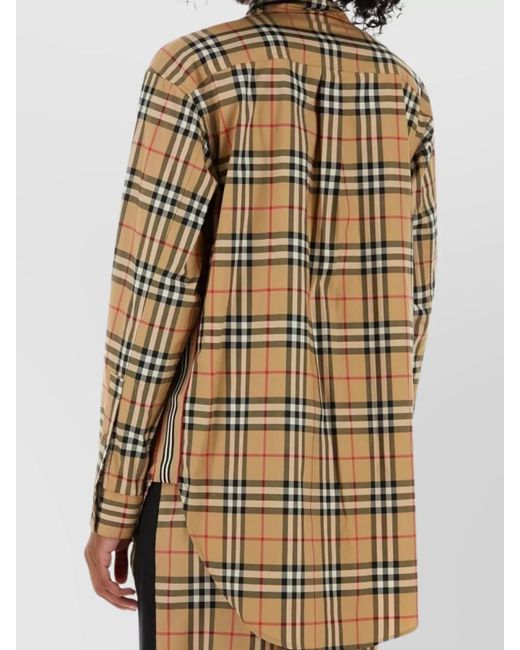 Burberry Metallic Embroidered Cotton Shirt