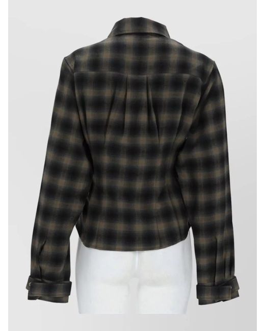 Our Legacy Black Checked Fitted Jacket