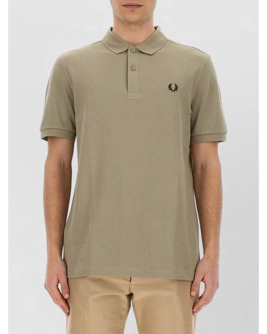Fred Perry Natural Logo Polo Shirt Short Sleeve Collar for men