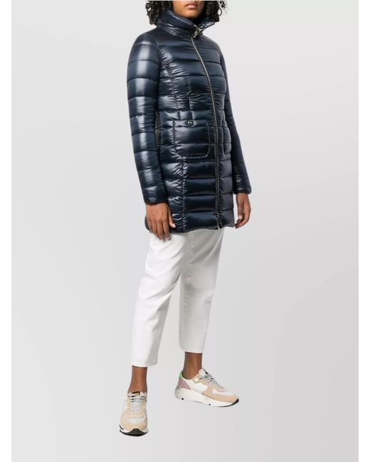 Herno Blue Maria Quilted Down Jacket