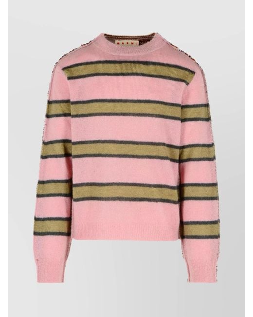 Marni Pink Mohair Jumper for men