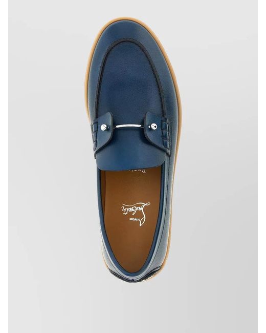 Christian Louboutin Blue Leather Loafers for men