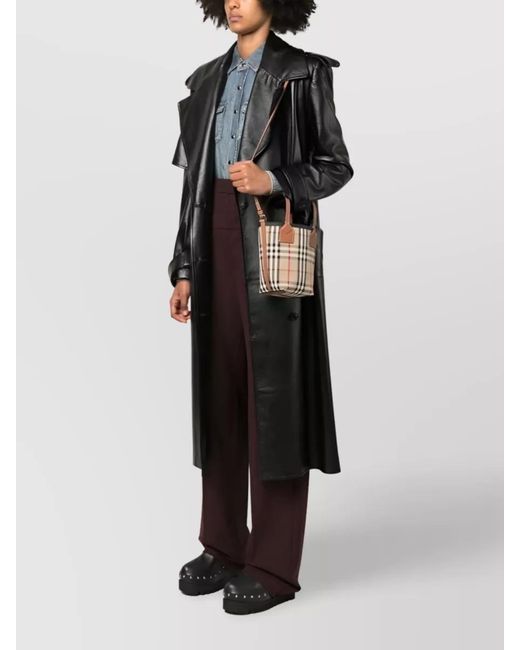 Burberry Natural London Vintage Check Mini Bucket Bag