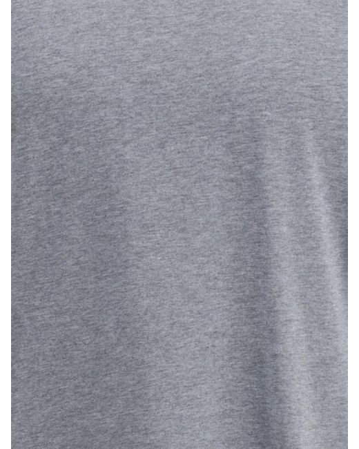 Brunello Cucinelli Gray Regular-Fit Cotton T-Shirt for men