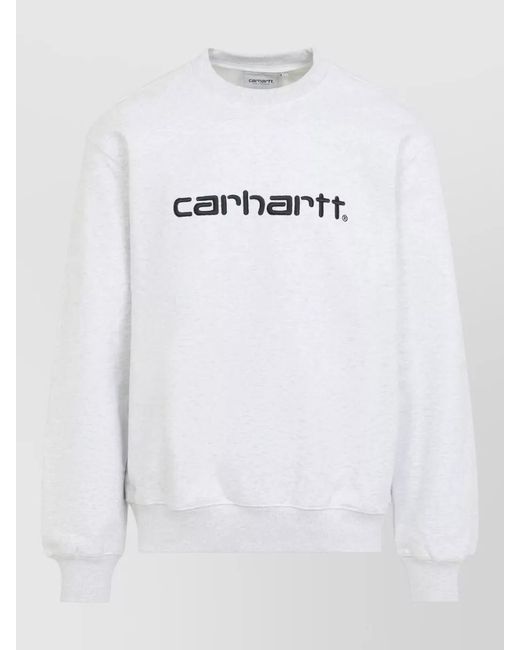Carhartt White Carhartt Crew Neck Long Sleeve Sweatshirt for men