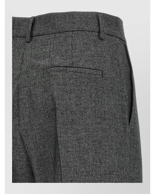 ANDAMANE Gray Nathalie High Waist Tailored Wide Leg Pants